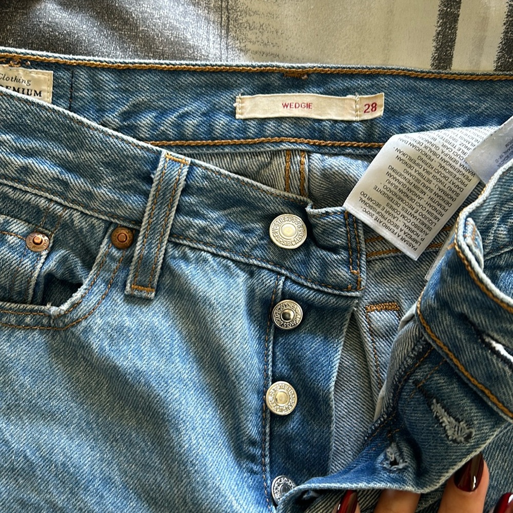 Denim ripped jeans